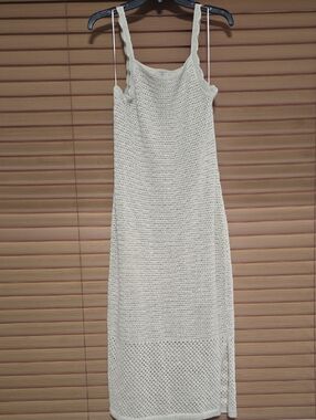 Joie Cream Crochet Maxi Dress
